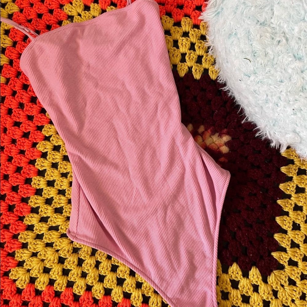 Baby Pink Spaghetti Strap Leotard